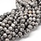 Natural Map Stone Beads Strands, Round, Picasso Jasper Beads, 10mm, Hole: 1mm, about 36~38pcs/strand, 15 inch