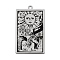 Non-Tarnish 201 Stainless Steel Pendants, Laser Engraved Pattern, Tarot Card Pendants, The Sun XIX, 40x24x1mm, Hole: 2mm