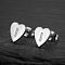 Heart 201 Stainless Steel Stud Earrings, Stainless Steel Color, Letter I, 10x10mm