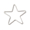 Brass Linking Rings, Lead Free & Cadmium Free, Star, 925 Sterling Silver Plated, 22x28.5x1mm, Inner Diameter: 19.5x26.5mm