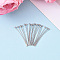 Brass Ball Head Pins, Nickel Free, Real Platinum Plated, 25x0.6mm, Head: 2mm