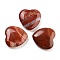 Heart Natural Red Jasper Palm Stones, Anxiety Healing Thumb Stone, 19.5~20.5x20~20.5x5.8~6.8mm
