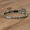 Natural Labradorite Beaded Braided Bracelets, Adjustable Women's Bracelets, Inner Diameter: 16cm, Bead: 4~4.5x2~2.5mm