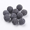 Unwaxed Natural Lava Rock Beads, for Perfume Essential Oil Beads, Aromatherapy Beads, Dyed, Round, No Hole/Undrilled, Slate Gray, 15.5~16mm
