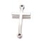 Tarnish Resistant 201 Stainless Steel Links connectors, Latin Sideways Cross, Stainless Steel Color, 24.5x11.5x1mm, Hole: 1.5mm