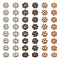 24Pcs 3 Colors Alloy & Brass Snap Buttons, Sew on Press Buttons, Garment Buttons, for Costume Jacket Coat Accessories, Mixed Color, 24.5x7mm, 8pcs/color