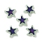 Glass Beads, Temperature Sensing Color Changing Beads, Star, Dark Sea Green, 14.5x16x5mm, Hole: 0.7mm