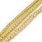 Electroplated Synthetic Non-magnetic Hematite Beads Strands, Cloumn, Golden Plated, 2x2mm, Hole: 0.6mm, about 195pcs/strand, 15.75''(40cm)