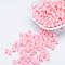 Eco-Friendly Poly Styrene Acrylic Beads, AB Color Plated, Round, Misty Rose, 8mm, Hole: 1mm, about 2000pcs/500g