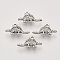 Tibetan Style Alloy Pendants,  Cadmium Free & Lead Free, Dinosaur, Antique Silver, 9.5x16x2.5mm, Hole: 1.4mm, about 850pcs/500g