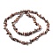 Natural Leopard Skin Jasper Chip Beads Strands, 8~17x1.5~7.5mm, Hole: 1~1.2mm, 80~81cm