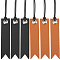 8Pcs 2 Colors Leather Bookmarks, with Tassel & Iron Grommets, Rectangle, Mixed Color, 193~195mm, 4pcs/color