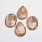 Mixed Shape Natural Picture Jasper Big Pendants, 50~52x38~40x6mm, Hole: 1.5mm