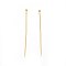 304 Stainless Steel Ball Head Pins, Golden, 41x0.7mm, 21 Gauge, Head: 2mm
