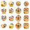 PH PandaHall Golden Spacer Beads 16pcs Enamel European Beads 8 Style Large Hole Beads Heart Butterfly Flower Star Round Spacer Beads Matte Craft Beads for Earring Necklace Bracelet Jewelry Making