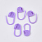 Plastic Knitting Crochet Locking Stitch Markers Holder, Medium Purple, 21x11x3mm, Hole: 8x10mm, about 200pcs/bag