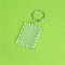 Acrylic Photo Frame Keychain, with Iron Split Key Rings, Rectangle, 5.6cm