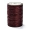 Round Waxed Polyester Thread String, Micro Macrame Cord, Twisted Cord, for Leather Sewing Stitching, Brown, 0.55mm, about 131.23 yards(120m)/roll