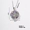 Shiny Gradient Crystal Tree Pendant Necklace with Full Drilling Portrait, 15.75 inch(40cm)