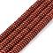 Natural Red Jasper Beads Strands, Rondelle, 6~6.5x2~2.5mm, Hole: 1mm, about 181~191pcs/strand, 15.16~15.35''(38.5~39.1cm)