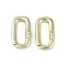 Brass Spring Gate Rings, Cadmium Free & Nickel Free & Lead Free, Oval, Real 18K Gold Plated, 19x11x3mm