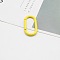 Alloy Spring Rings Clasps, Yellow, 50x25mm