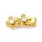 Flower Shape 304 Stainless Steel Alligator Hair Clips, with Rhinestone, Real 18K Gold Plated, 38x17x15mm