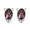 Alloy Chandelier Component Links, 3 Loop Connectors, Rosary Center Piece, Cadmium Free & Lead Free, For Easter, Oval with Jesus, Antique Silver, Colorful, 23x15x4mm, Hole: 2mm.