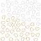 AHANDMAKER 100 Pcs Heart Linking Rings, 2 Colors Linking Charms Brass Linking Frames Connectors Charm Hollow Bezel Pendants for DIY Earring Bracelet Necklace Jewelry Making, 6.5x7.5x1mm