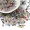 Transparent Colours Glass Round Beads, with Glitter Powder, Round Hole, Mixed Color, 4x3mm, Hole: 1.4mm, about 4500pcs/pound