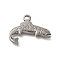Anti-Tarnish 304 Stainless Steel Pendants, Fish Charm, Stainless Steel Color, 18x24.5x2.5mm, Hole: 2x2.4mm