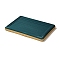 8-Slot PU Leather Finger Ring Display Tray Stands, Jewelry Organizer Holder for Rings Storage, Rectangle, Green, 30.5x20.5x3cm