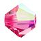 Preciosa® Crystal Beads, Czech Crystal, Bicone(451 69 302 Rondelle), 70010 200 Rose AB, 5mm, Hole: 1mm