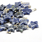 Star Natural Blue Spot Jasper Pendants, with Platinum Tone Brass Findings, 22~23x20~24x5~7mm, Hole: 2x7mm