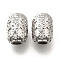 Brass Beads, Cadmium Free & Nickel Free & Lead Free, Column, Real Platinum Plated, 10x7.5mm, Hole: 3mm