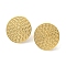 Ion Plating(IP) 304 Stainless Steel Earings, Real 18K Gold Plated, 15x15mm, Hole: 2.5mm, Pin: 0.8mm