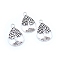 Tibetan Style Alloy Pendants, Teardrop with Tree of Life Charms, Antique Silver, 32x21mm