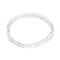 Faceted Glass Rondelle Beads Stretch Bracelet for Kid, Transparent Glass Bracelet, Clear, 4x3.5mm, Inner Diameter: 1-7/8 inch(4.8cm)