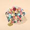 Boho Style Wood Beaded Stretch Bracelet Sets for Women, with Acrylic and Alloy Finding , Mixed Color, No Size 