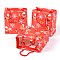 Christmas Themed Paper Bags, Rectangle, for Jewelry Storage, Christmas Themed Pattern, 15x14x0.45cm
