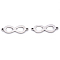 Tarnish Resistant 201 Stainless Steel Links, Laser Cut, Infinity, Stainless Steel Color, 7x22x1mm, Hole: 1mm