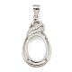 Сеттинги Серебряный кулон кабошон 925 стерлингов STER-B005-28P-1
