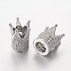 Латунные микро проложить кубического циркония бусы ZIRC-L037-72P-FF-1