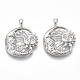 Латунные микро проложить кубического циркония подвески KK-S356-036P-NF-1