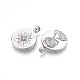 Латунные микро проложить кубического циркония подвески ZIRC-T016-19P-2