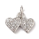 Подвески из латуни и прозрачного циркония с покрытием стойки KK-L216-051P-1