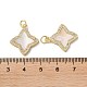 Латунные микропаве прозрачные подвески с фианитом KK-B083-17G-01-3