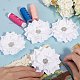 Цветочная шифоновая ткань с аксессуарами из стразов FIND-WH0159-97-3