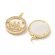 Латунные микропаве прозрачные подвески с фианитом KK-L211-018G-02-2