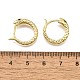 Серьги-кольца из латуни с микропаве из кубического циркония EJEW-H157-07G-5